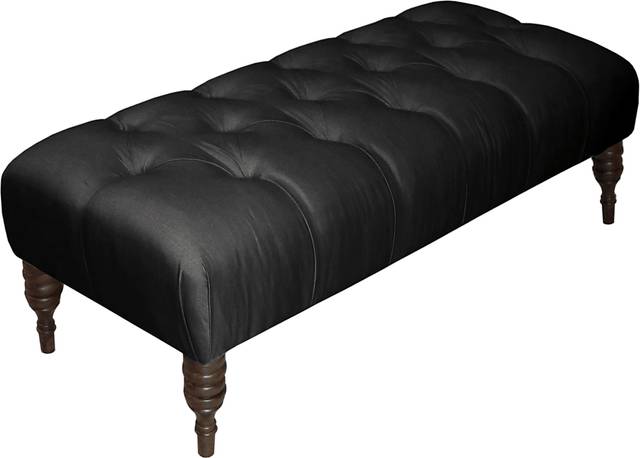 Tocarra Black Tufted Bench - Thumbnail - Image 1