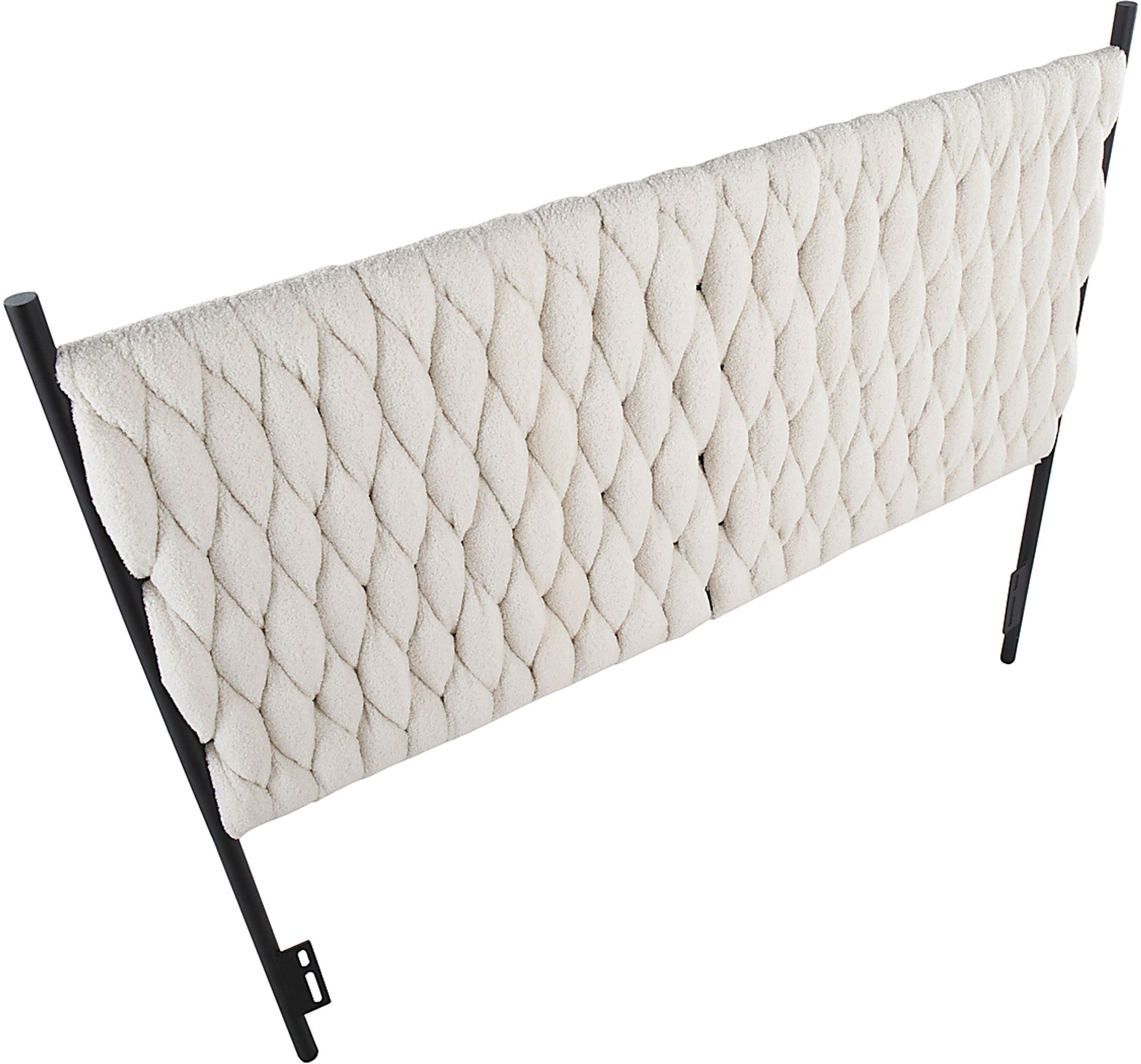 Tockington Cream Sherpa Queen Headboard - Image 4