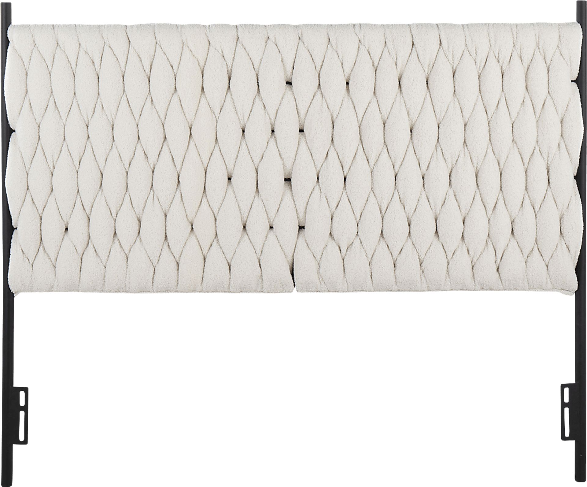 Tockington Cream Sherpa Queen Headboard - Image 1
