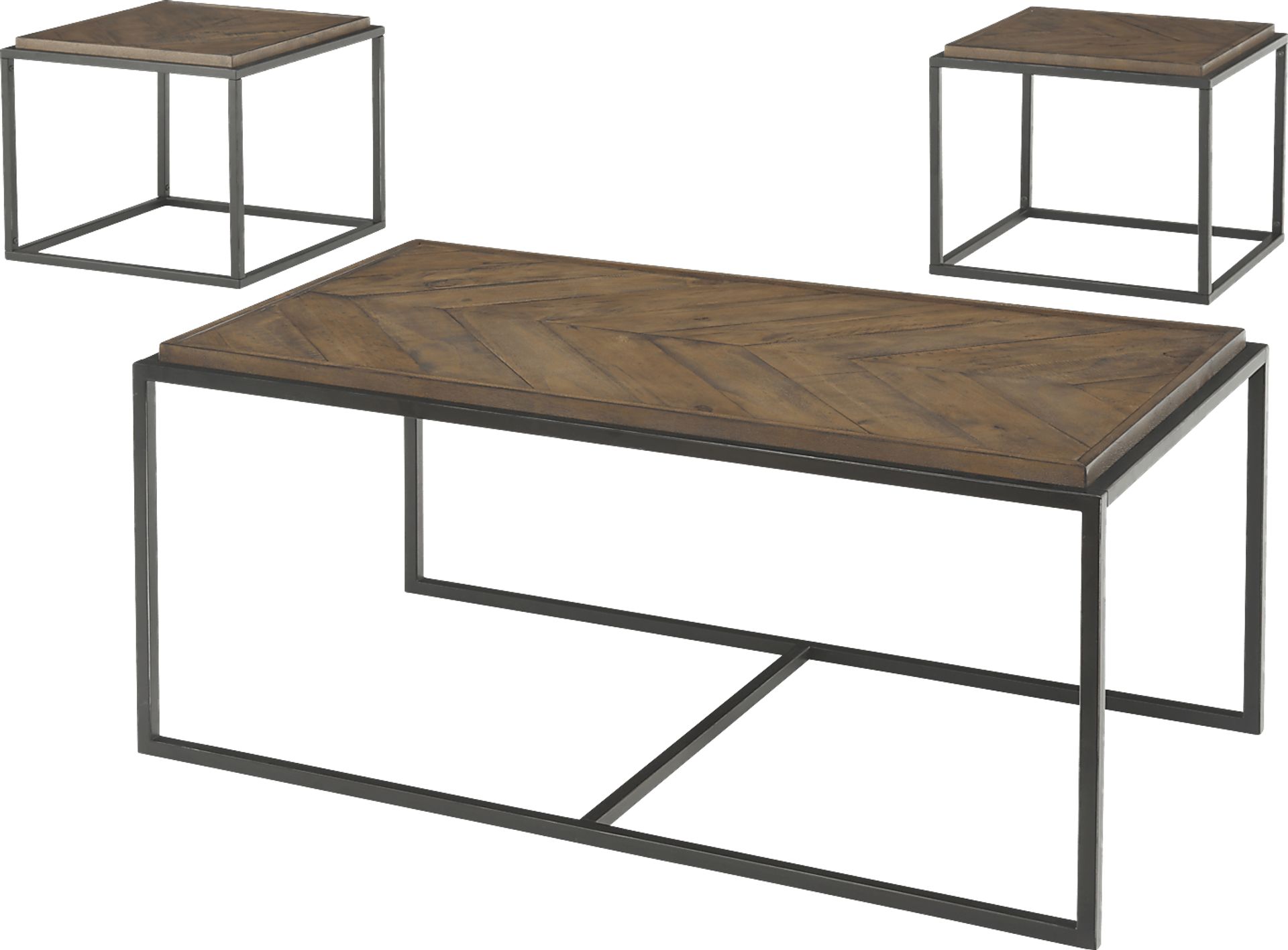 Toiya Brown Cocktail Table, Set of 3 - Image 1