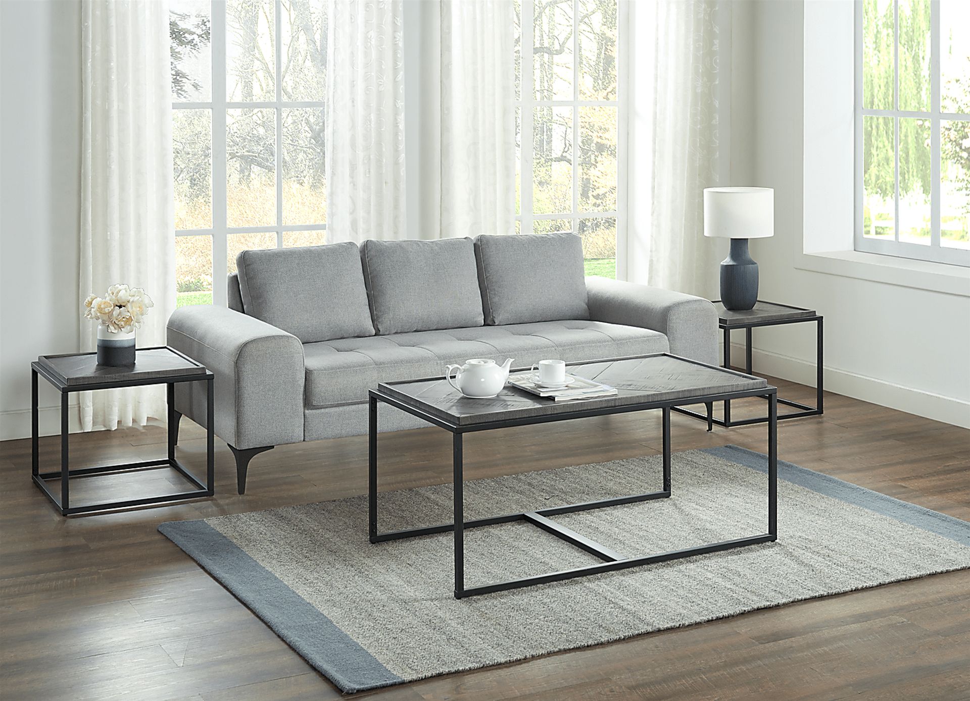 Toiya Gray Cocktail Table, Set of 3 - Image 12
