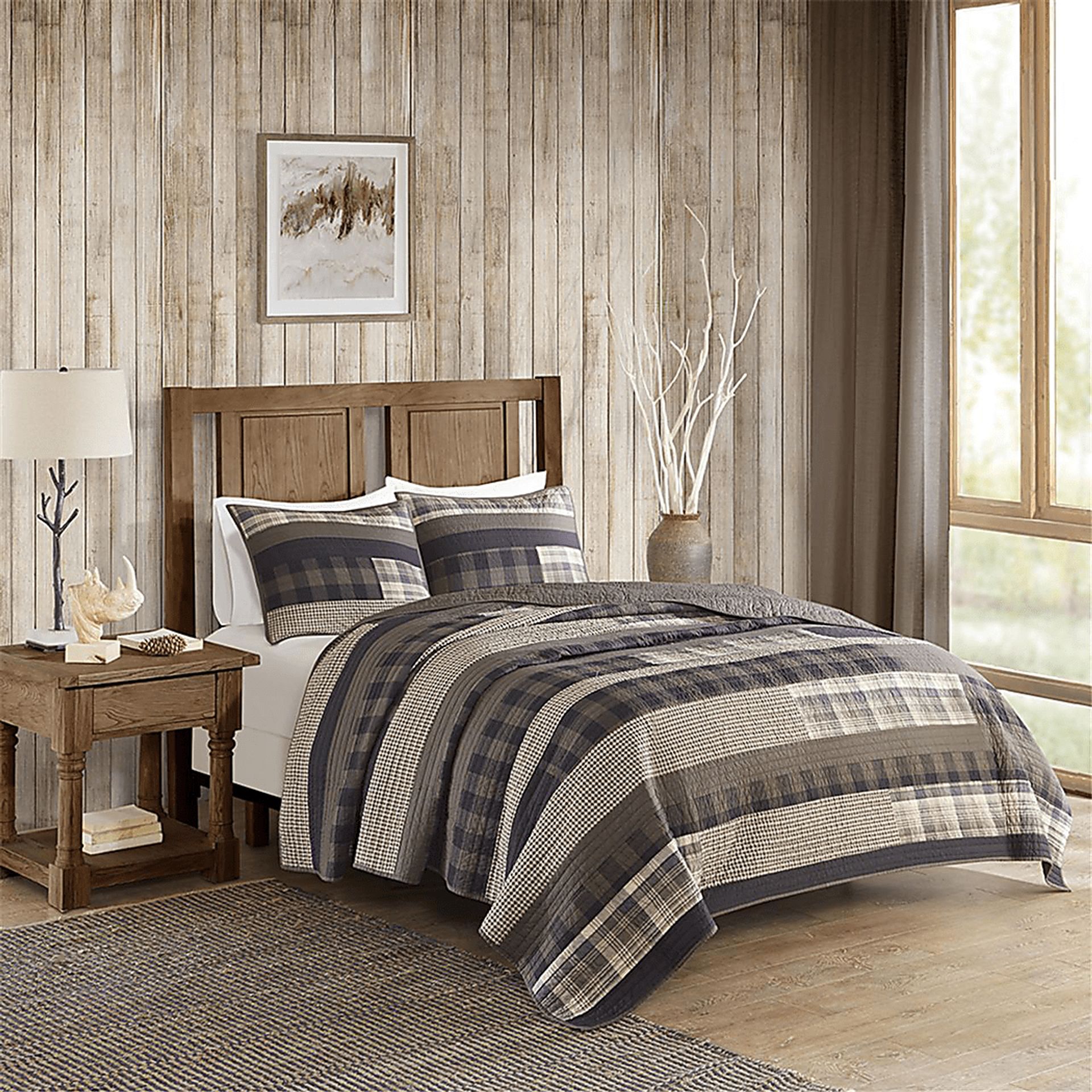 Tolani Taupe 3 Pc King Quilt Set - Image 2