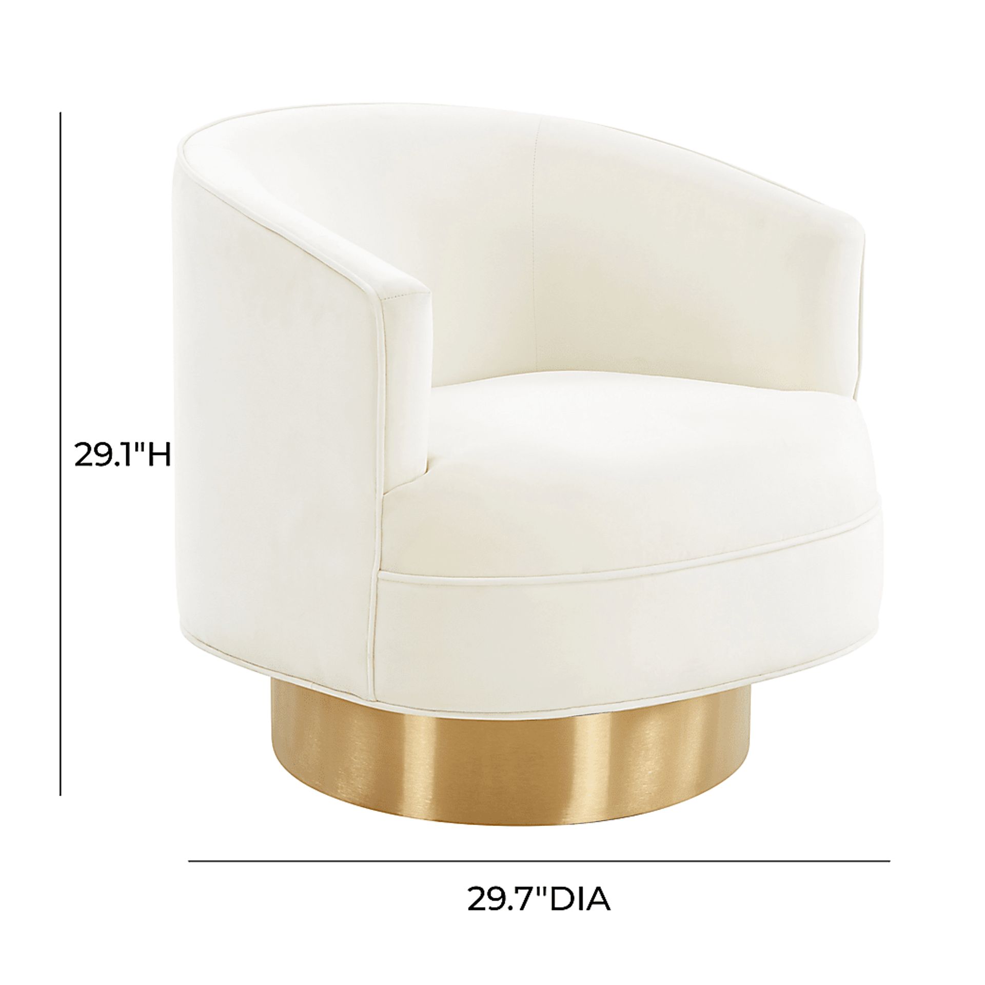Toleah Cream Accent Chair - Image 6