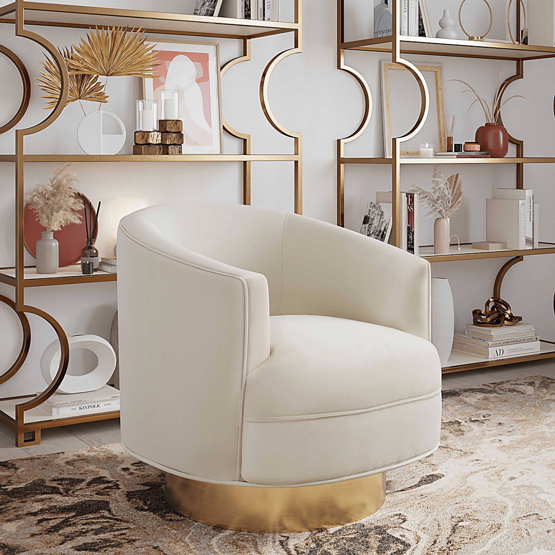 Toleah Cream Accent Chair - Image 7