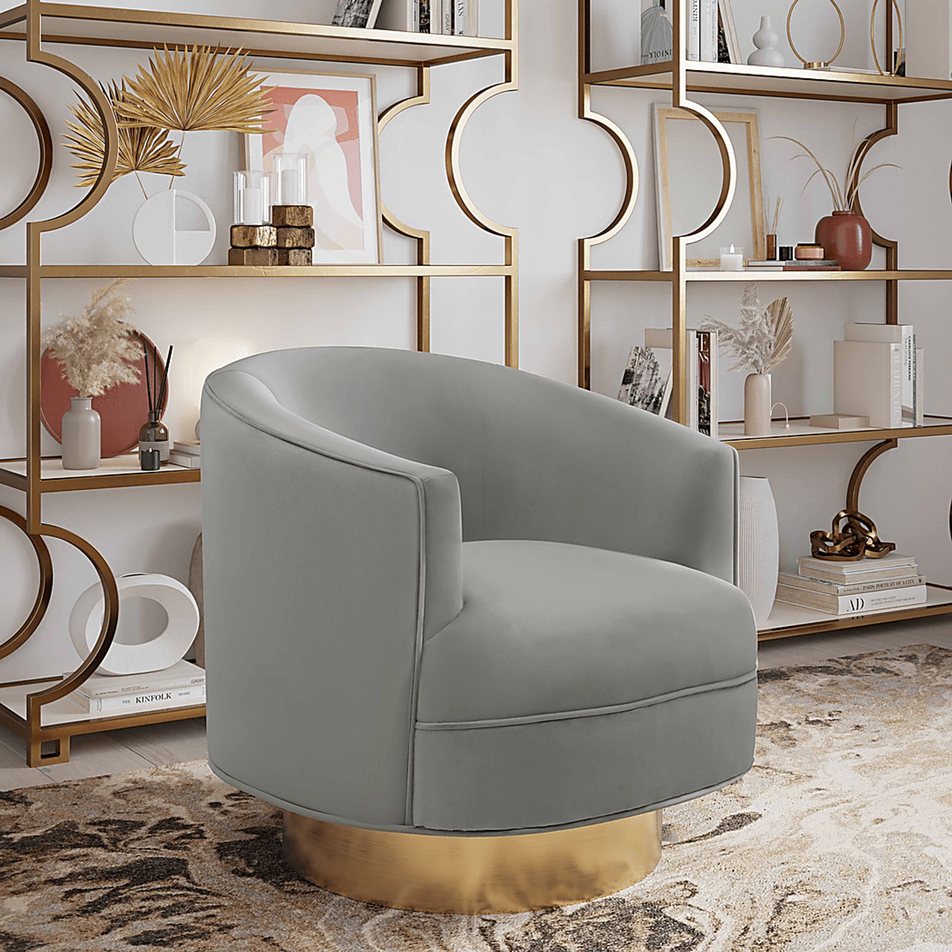 Toleah Gray Accent Chair - Image 5