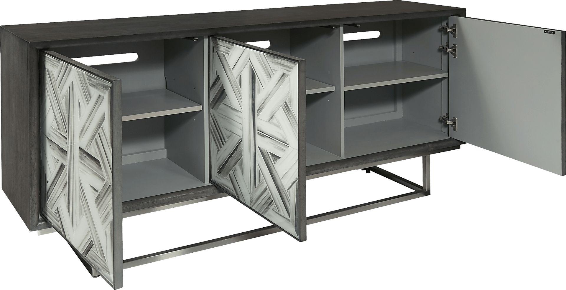 Toledanno Gray Credenza - Image 3
