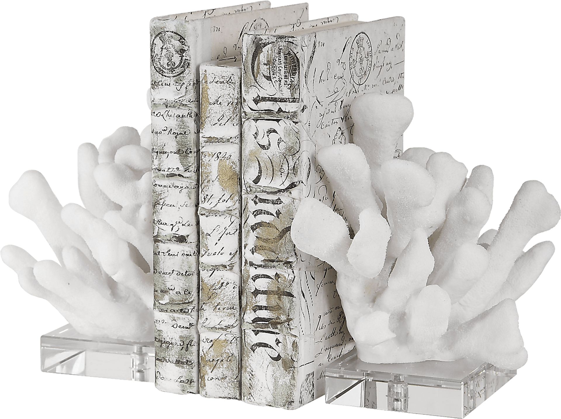 Toliver White Bookend, Set of 2 - Image 1