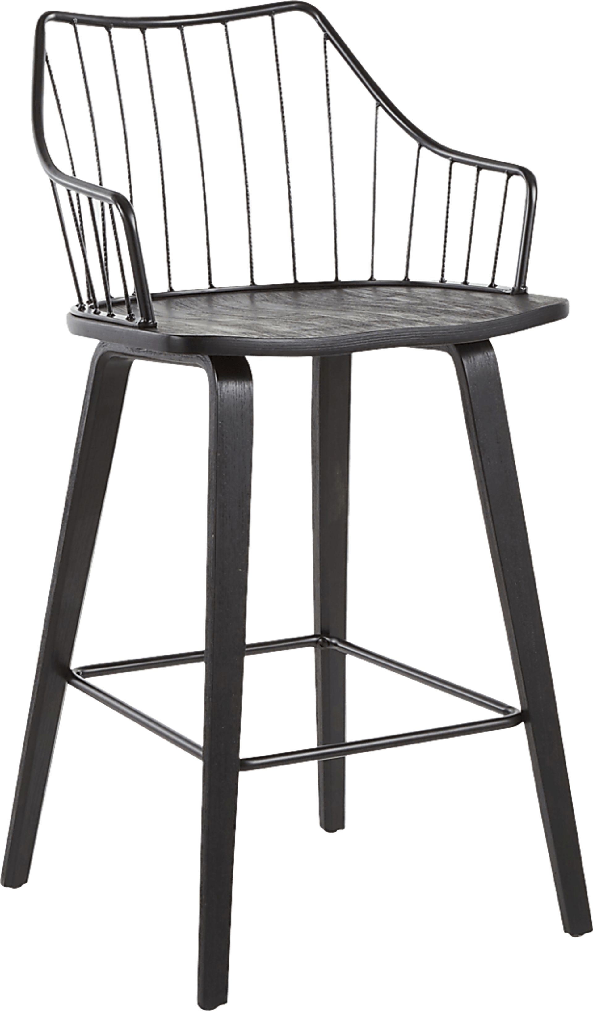 Tollefs Black Counter Height Stool - Image 1