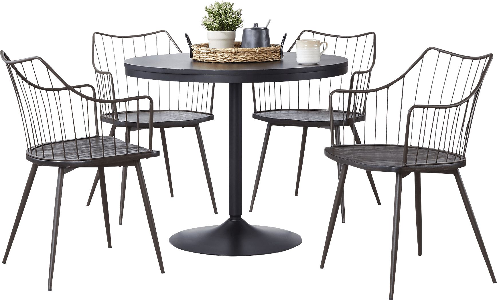 Tollefs Walnut 5 Pc Dining Set