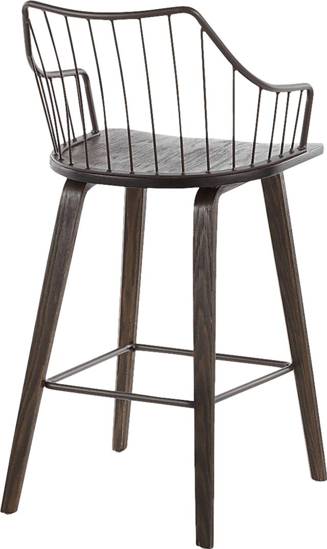 Tollefs Walnut Counter Height Stool - Thumbnail - Image 3