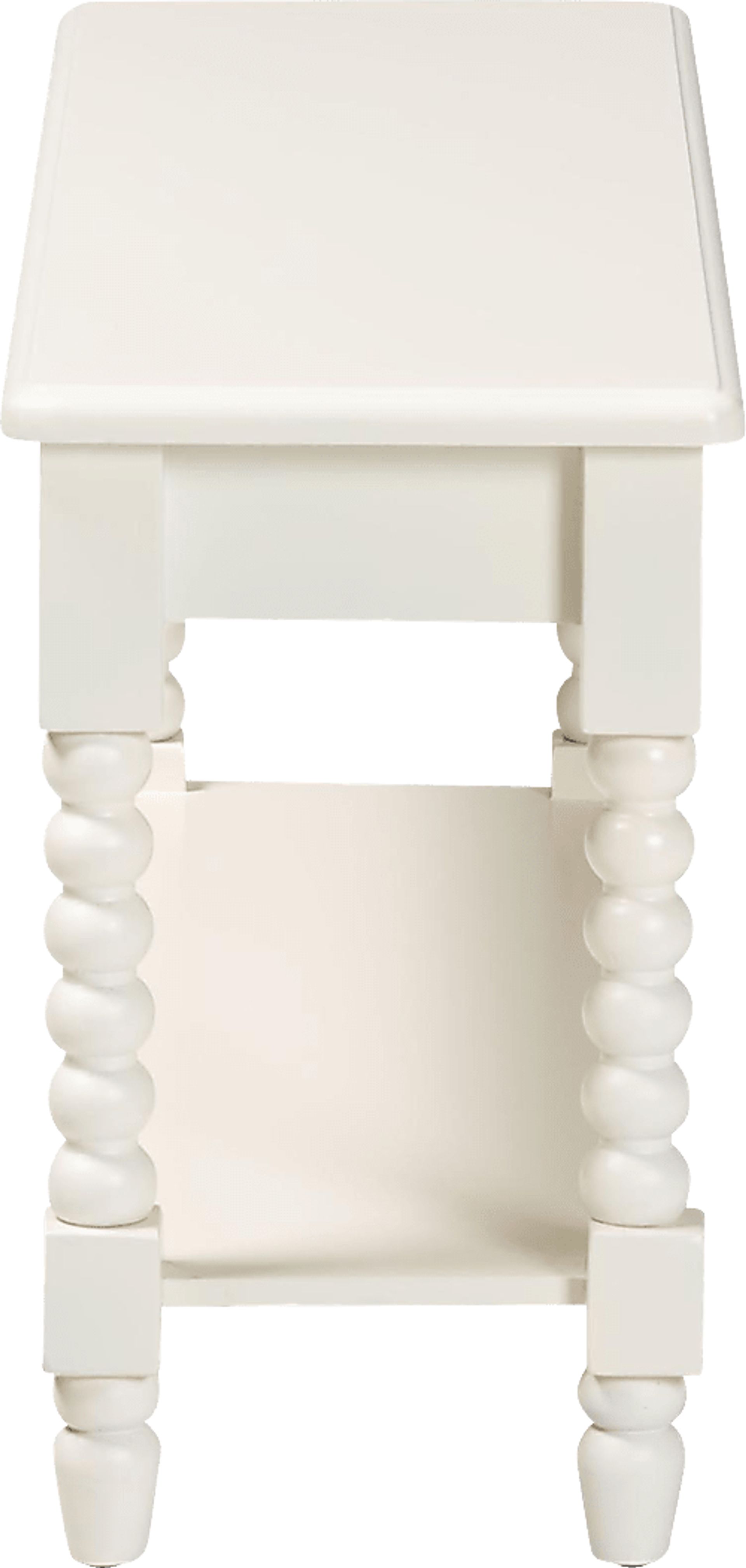 Toluru White Accent Bench - Image 3