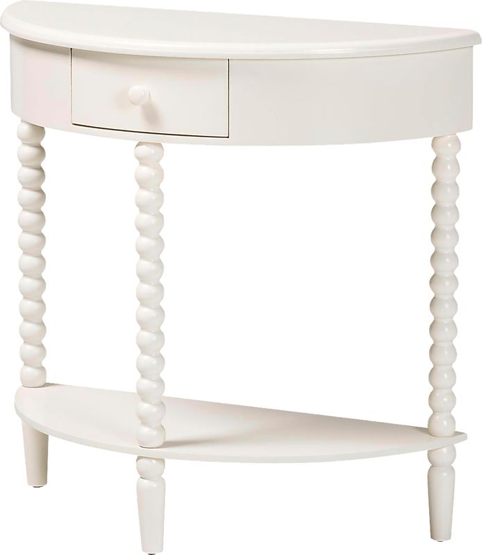 Toluru White Console Table