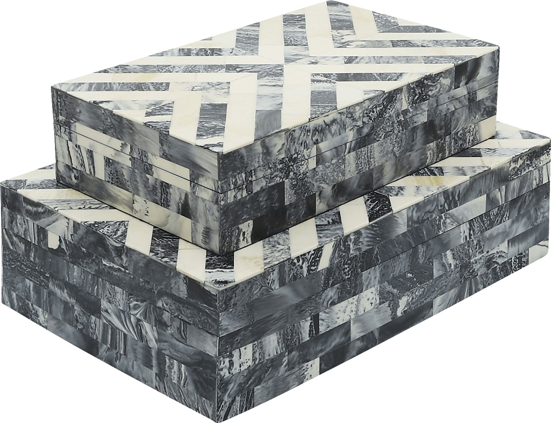 Tolvert Black Decorative Box, Set of 2 - Image 1