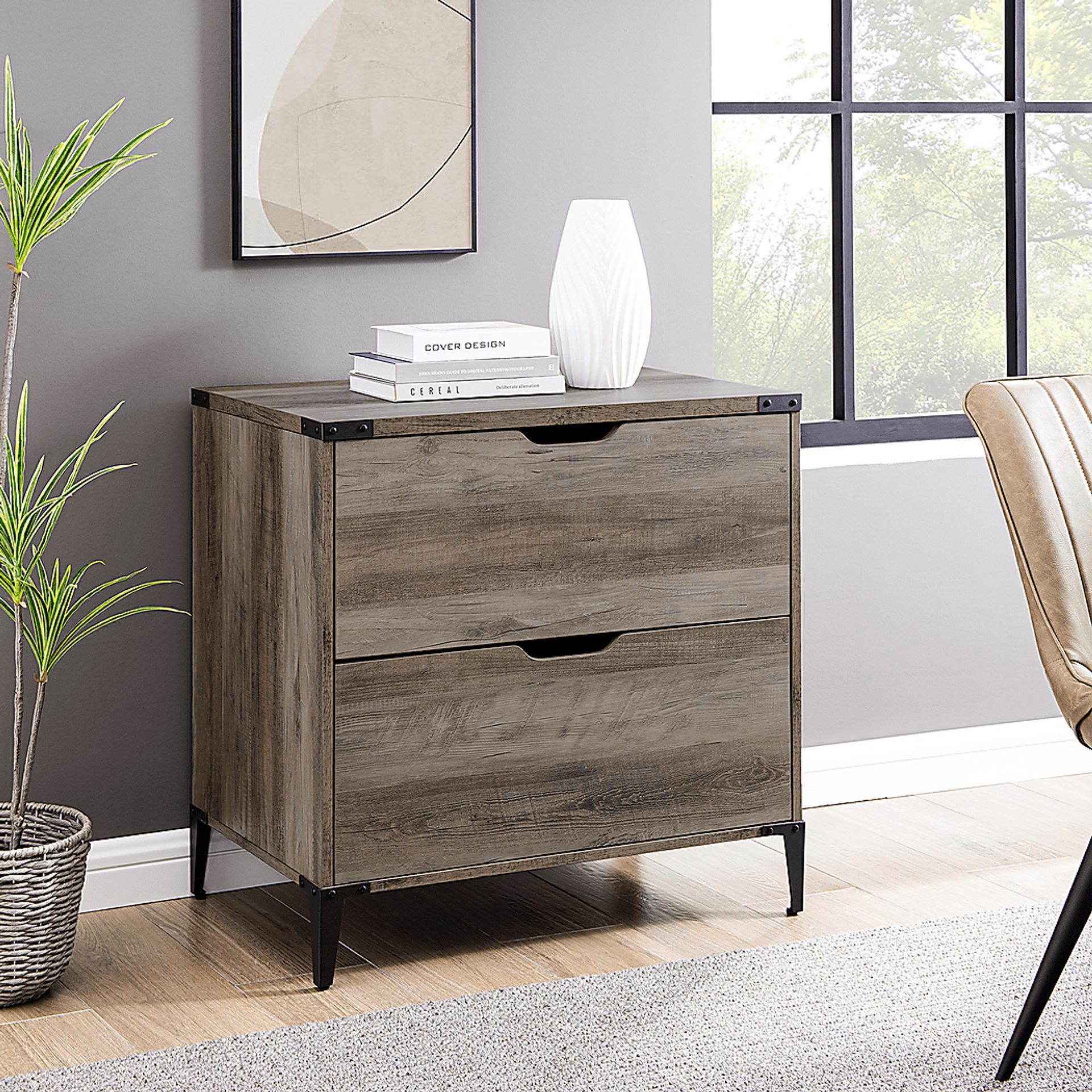 Tomasse Gray Filing Cabinet - Image 2