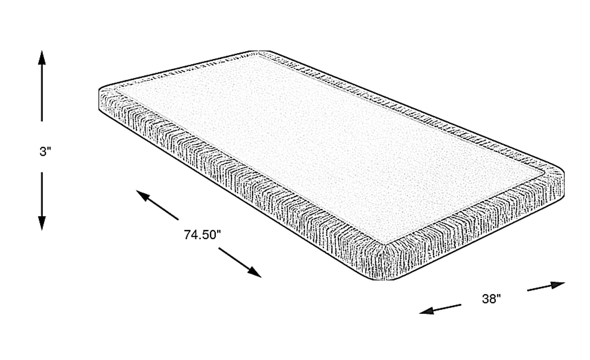 Dimension Image. Please refer to the Dimension Tab on this page for dimension details.