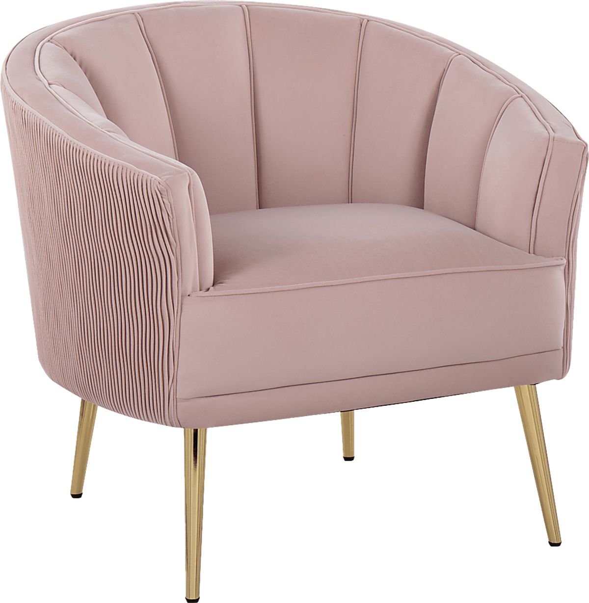 Tondee Pink Velvet Plush Accent Chair Rooms to Go