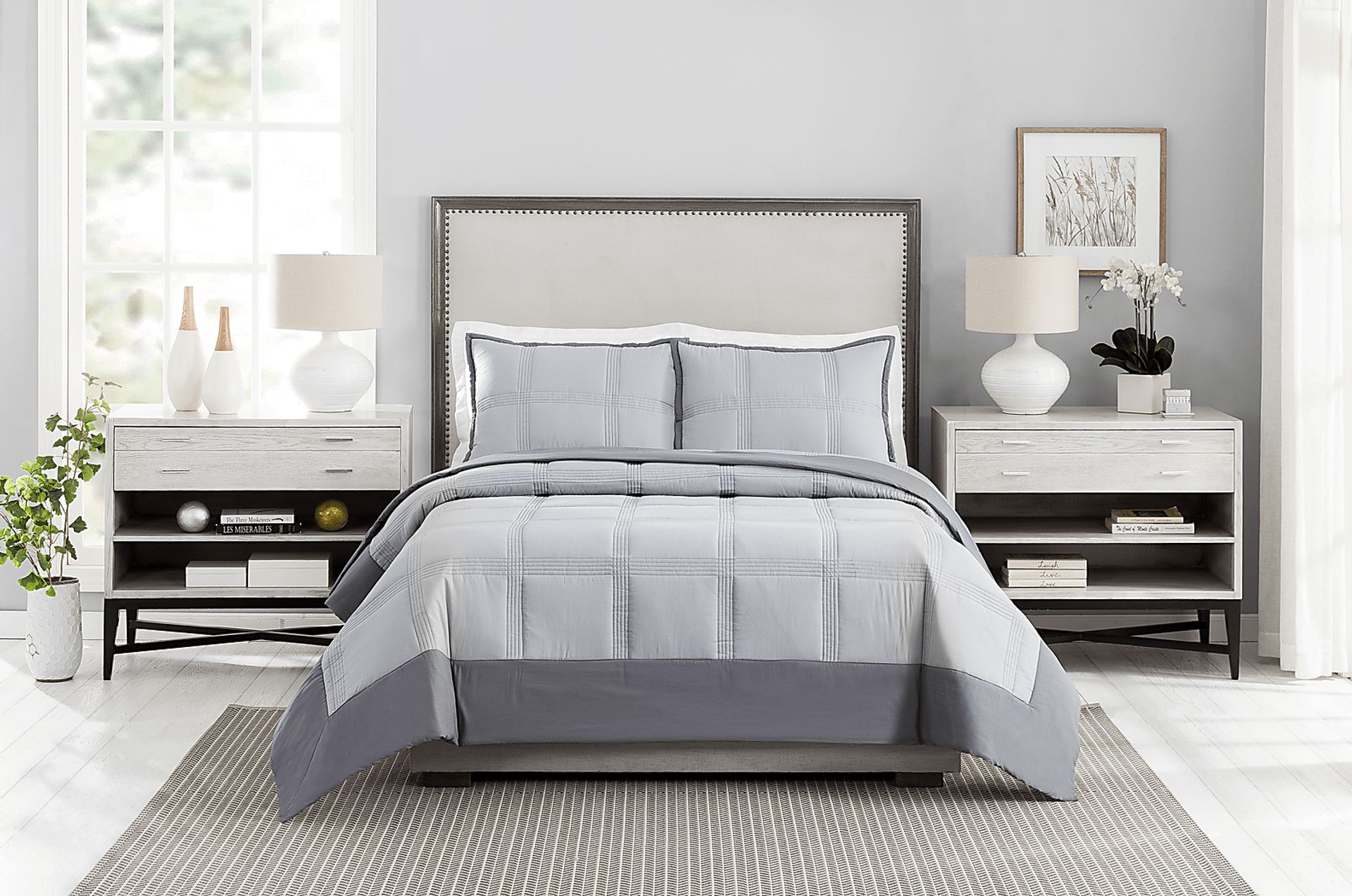 Tonyawood Gray Full/Queen 3 Pc Quilt Set - Image 3