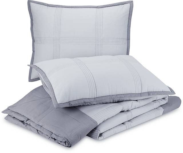 Tonyawood Gray Full/Queen 3 Pc Quilt Set - Thumbnail - Image 5