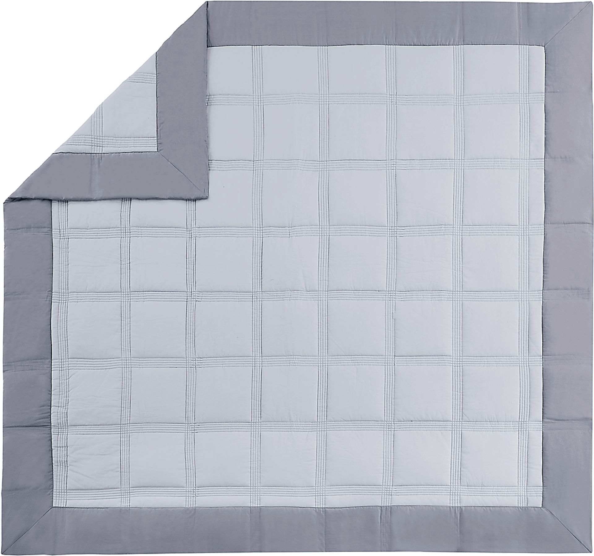 Tonyawood Gray Full/Queen 3 Pc Quilt Set - Image 7