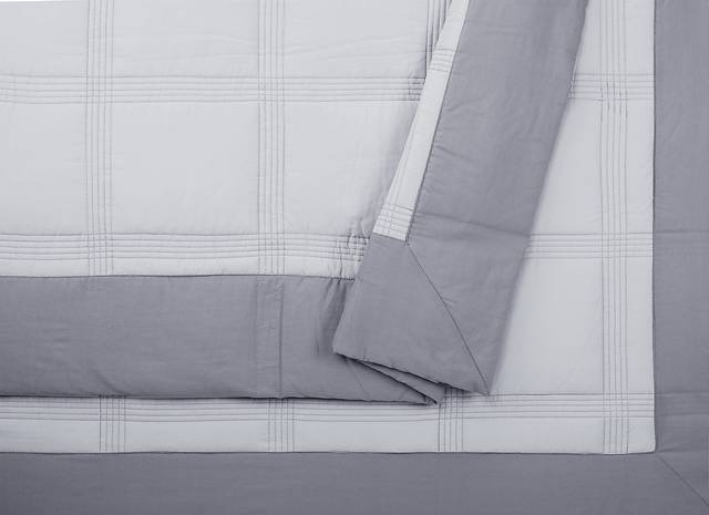 Tonyawood Gray Full/Queen 3 Pc Quilt Set - Thumbnail - Image 10