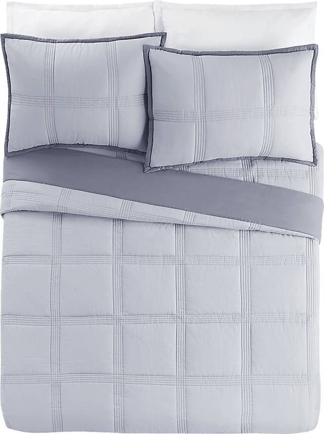 Tonyawood Gray Full/Queen 3 Pc Quilt Set - Thumbnail - Image 1