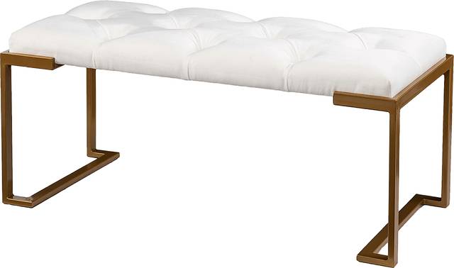 Tonylee White Accent Bench - Thumbnail - Image 2