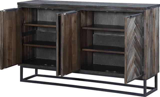 Torbay Brown Four Door Credenza - Thumbnail - Image 3