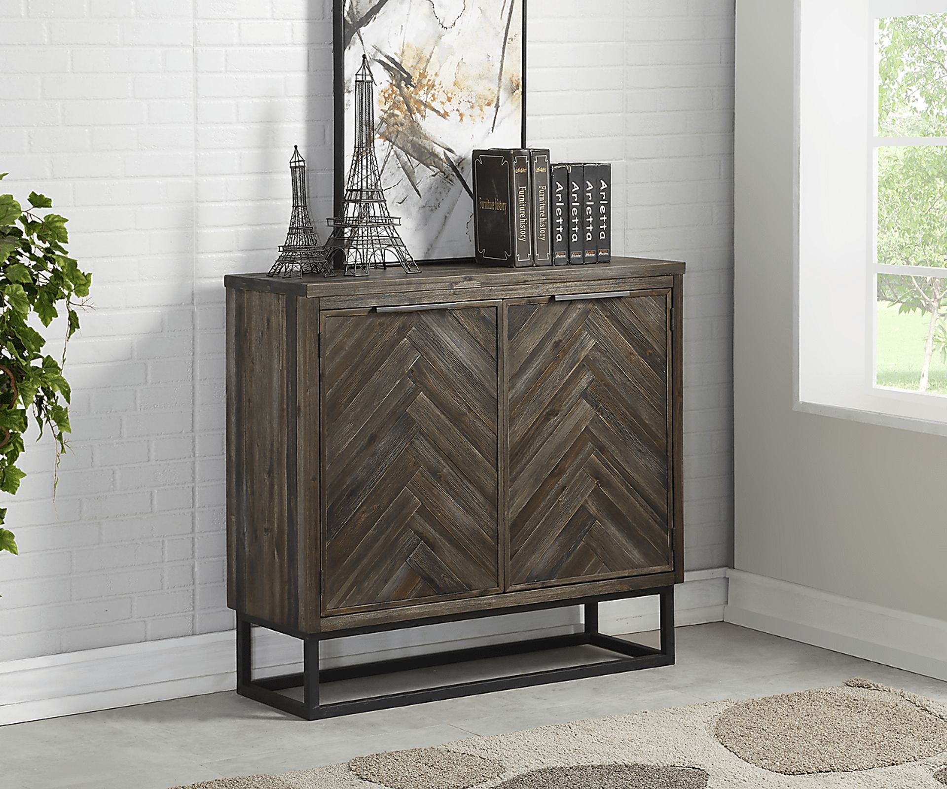 Torbay Brown Two Door Accent Cabinet - Image 4
