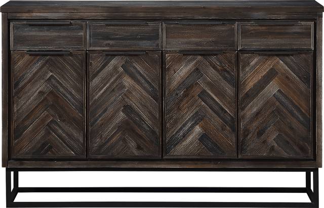 Torbay Gray 4 Door 4 Drawer Credenza - Thumbnail - Image 2