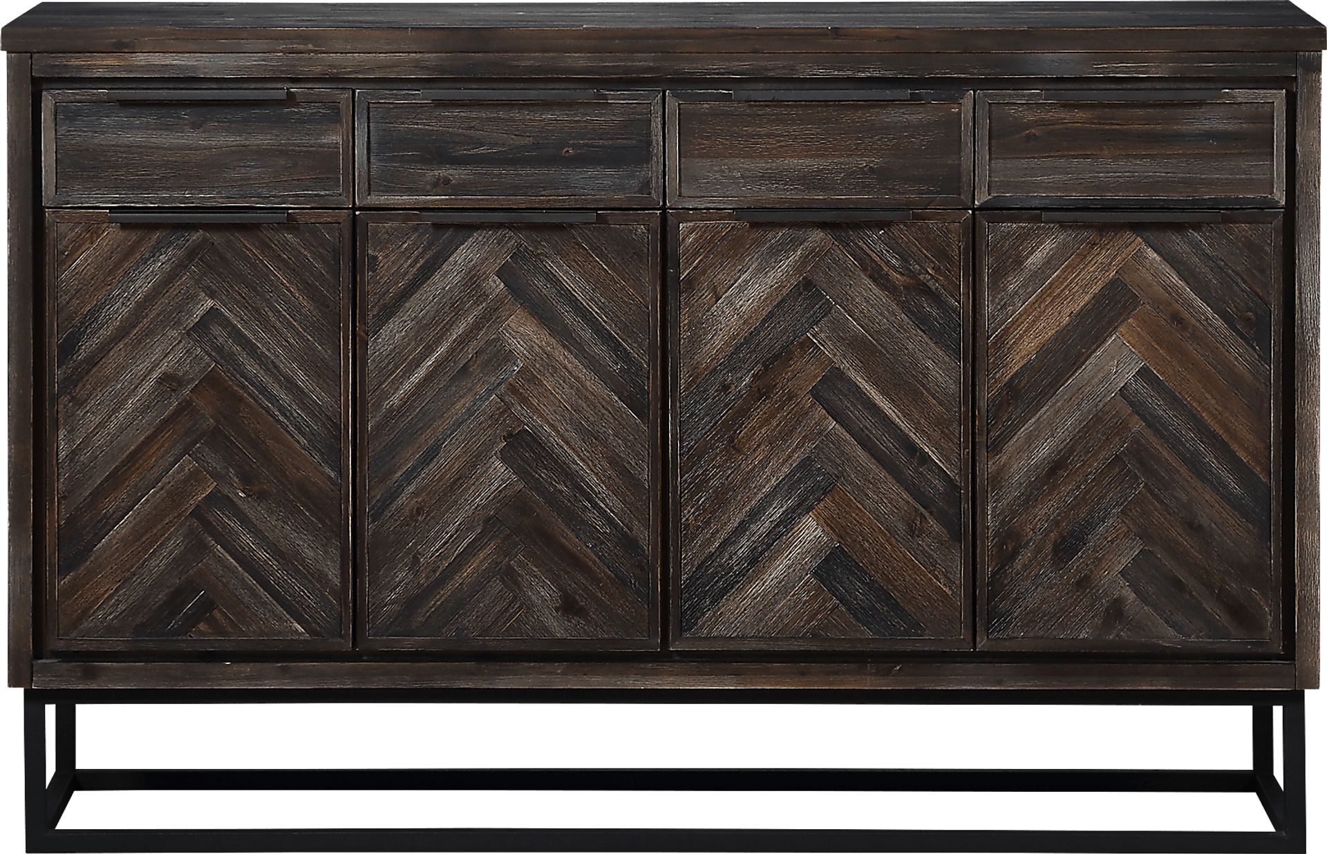 Torbay Gray 4 Door 4 Drawer Credenza - Image 2