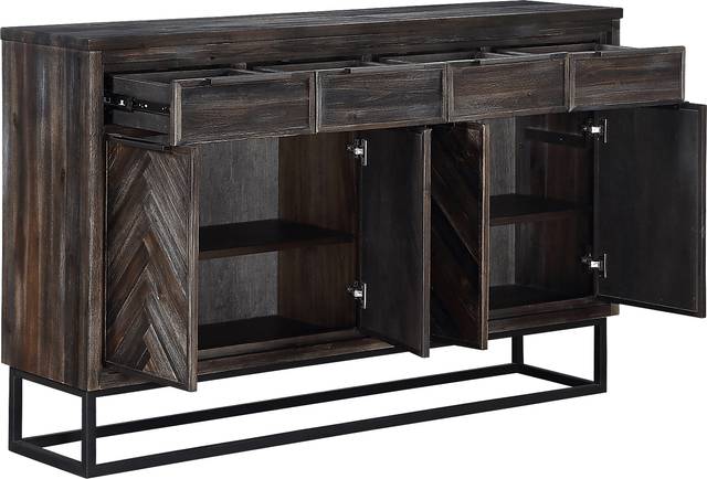 Torbay Gray 4 Door 4 Drawer Credenza - Thumbnail - Image 3