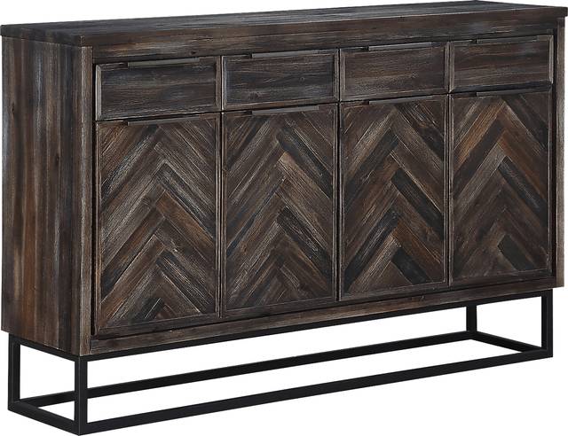 Torbay Gray 4 Door 4 Drawer Credenza - Thumbnail - Image 1