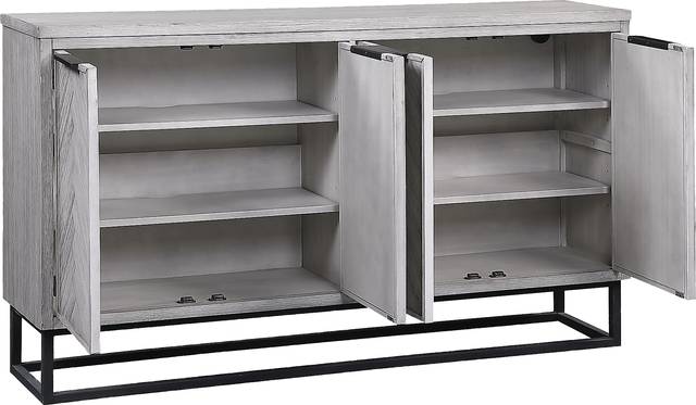 Torbay White 4 Door Credenza - Thumbnail - Image 2