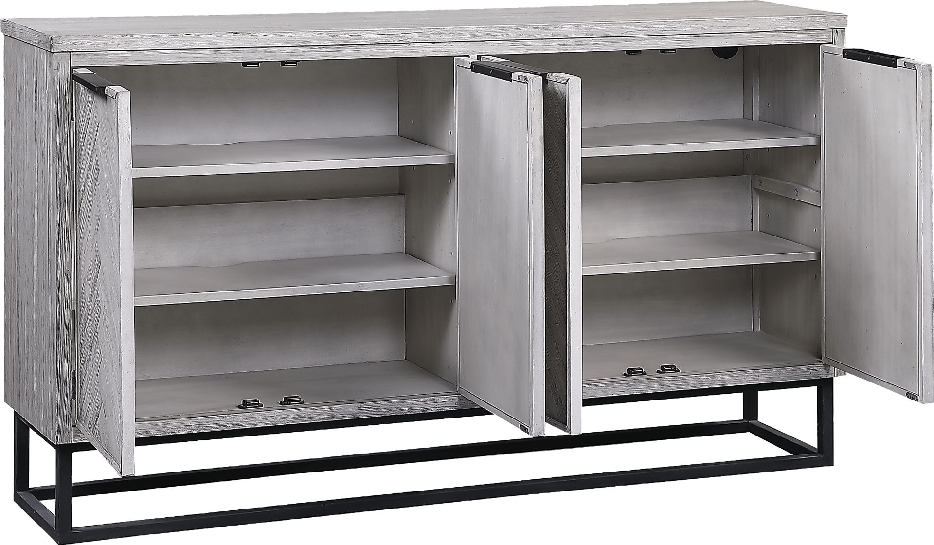 Torbay White 4 Door Credenza - Image 2