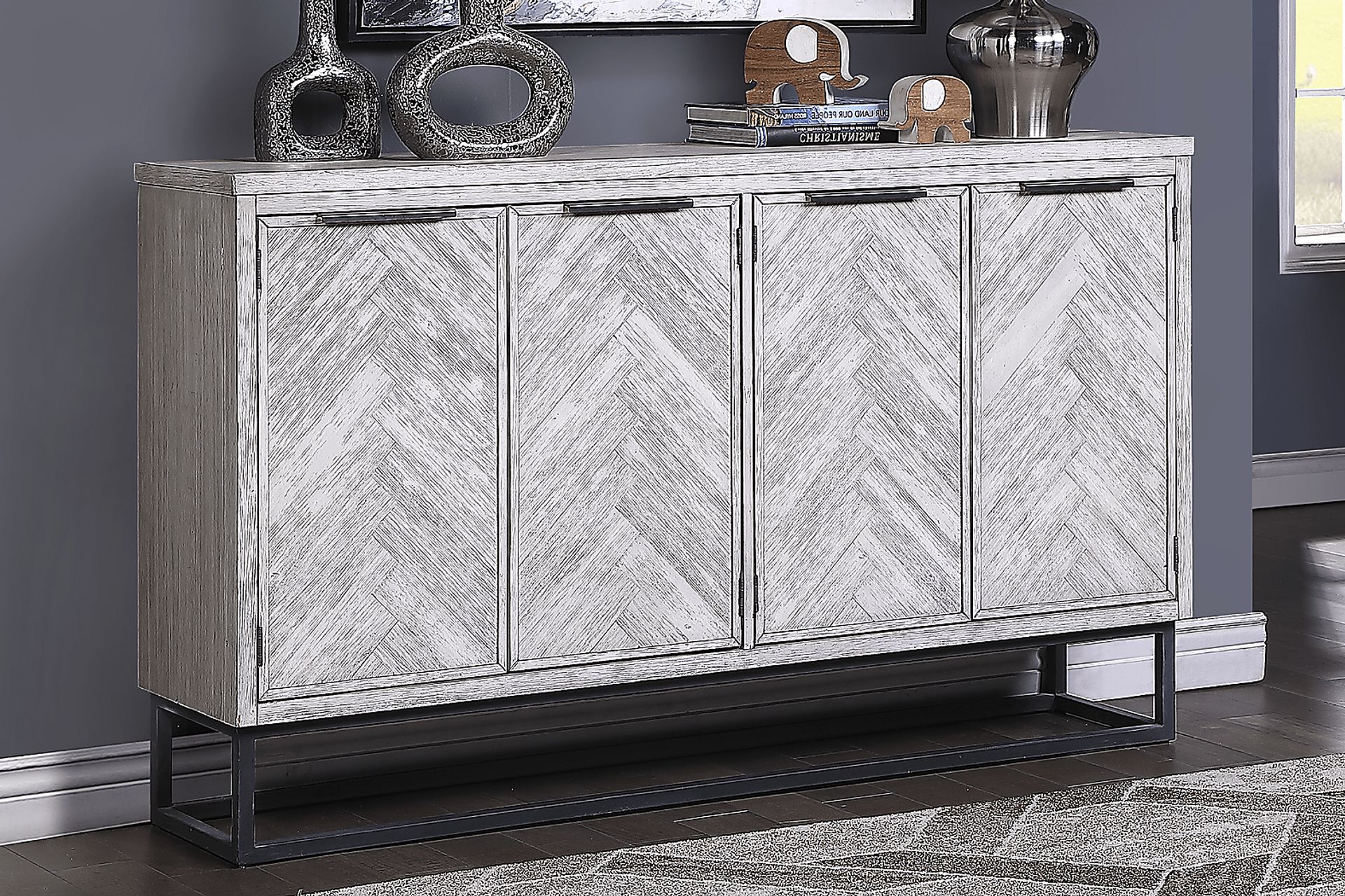 Torbay White 4 Door Credenza - Image 4