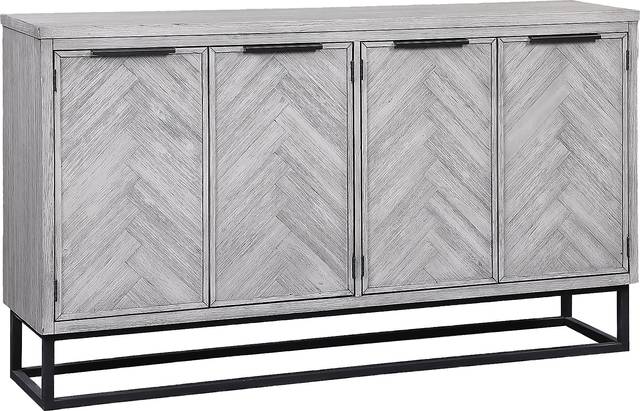 Torbay White 4 Door Credenza - Thumbnail - Image 1