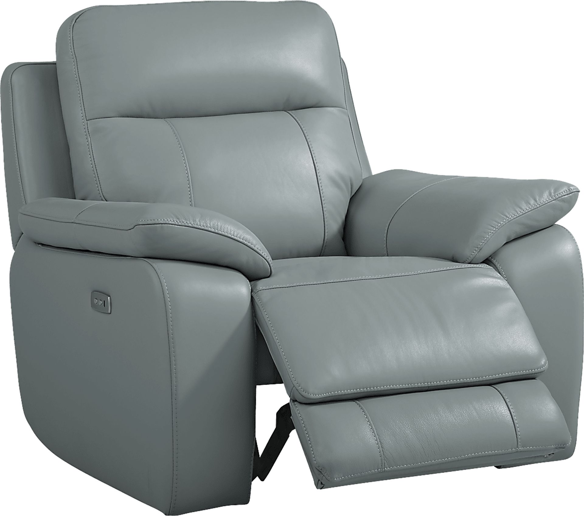 Torini Blue Leather 3 Pc Power Reclining Living Room - Image 9