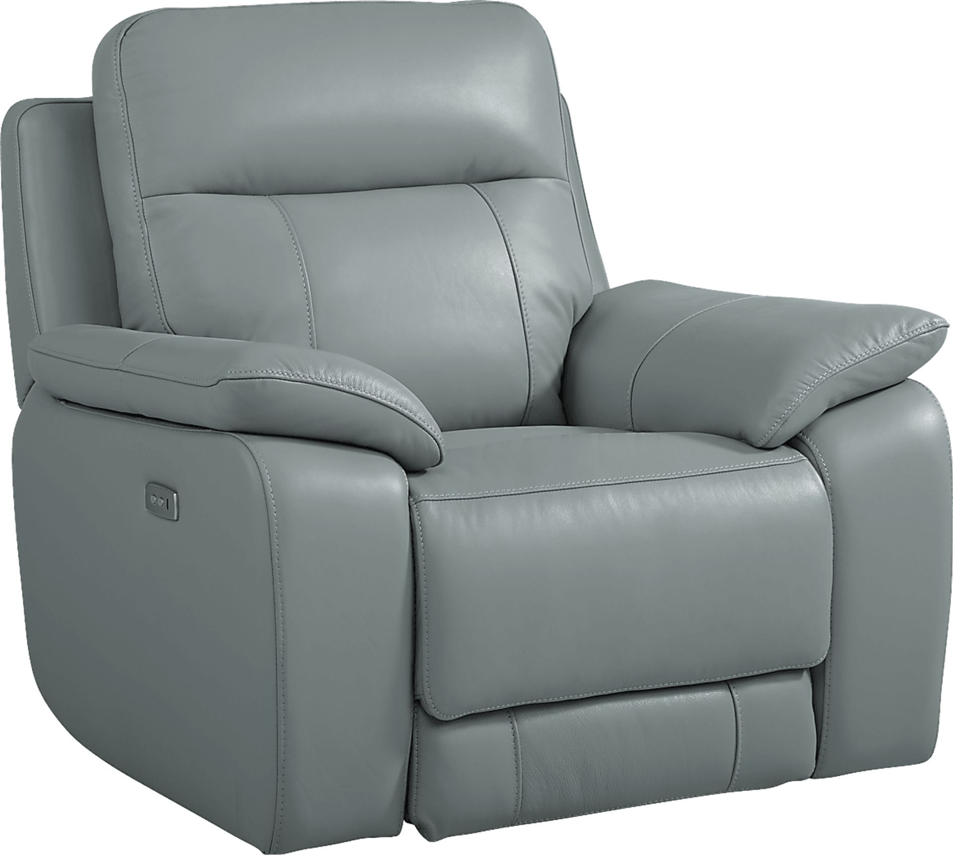 Torini Blue Leather 3 Pc Power Reclining Living Room - Image 8
