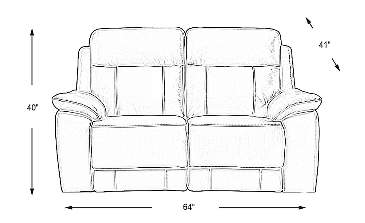 Torini Blue Leather Power Reclining Loveseat Rooms to Go