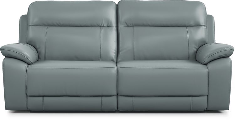 Torini Blue Leather Power Reclining Sofa