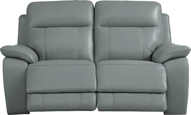 Torini Blue Leather Reclining Loveseat - Thumbnail - Image 2