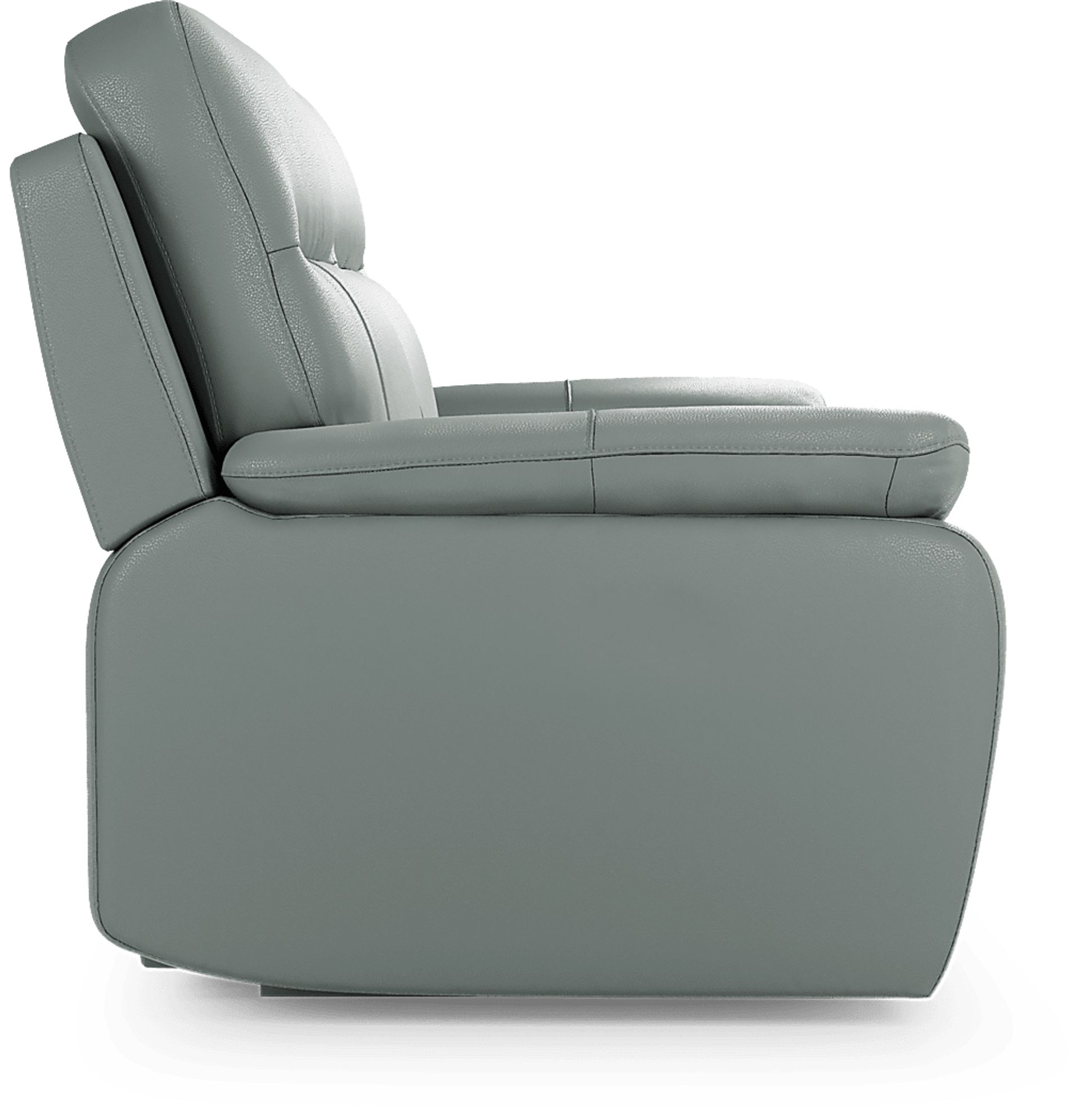 Torini Blue Leather 5 Pc Reclining Living Room - Image 5
