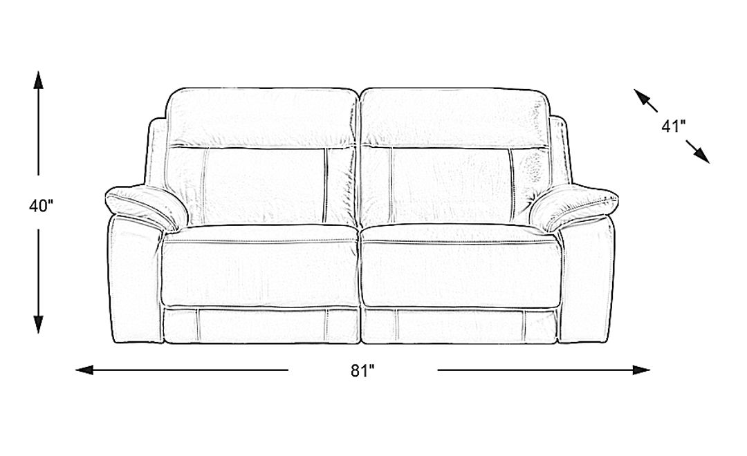 Torini Leather Non-Power Reclining Sofa