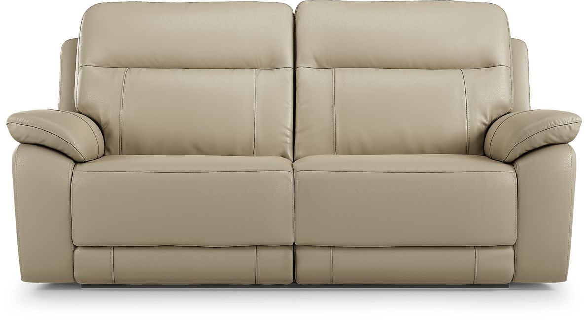 Torini Cream Beige Leather Power Reclining Sofa Rooms To Go