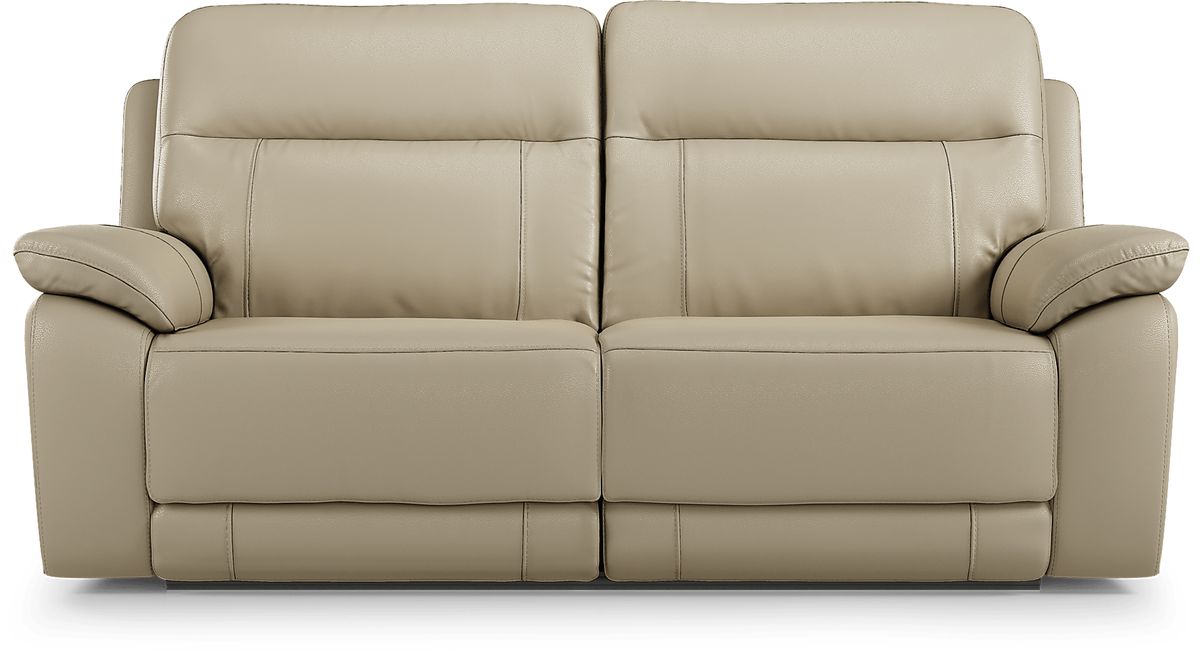 Torini Cream Beige Leather Power Reclining Sofa Rooms to Go