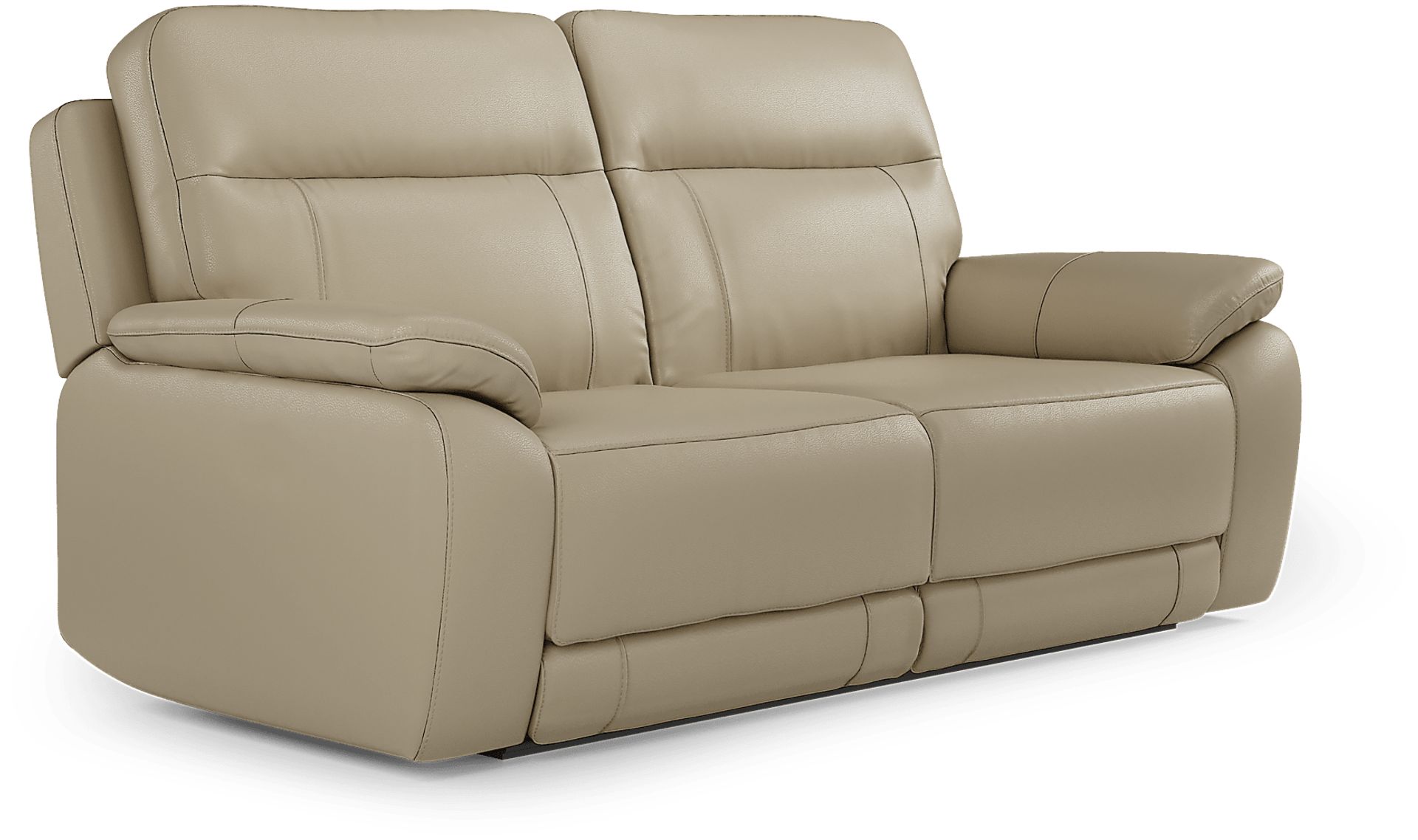 Torini Cream Leather Reclining Sofa - Image 3