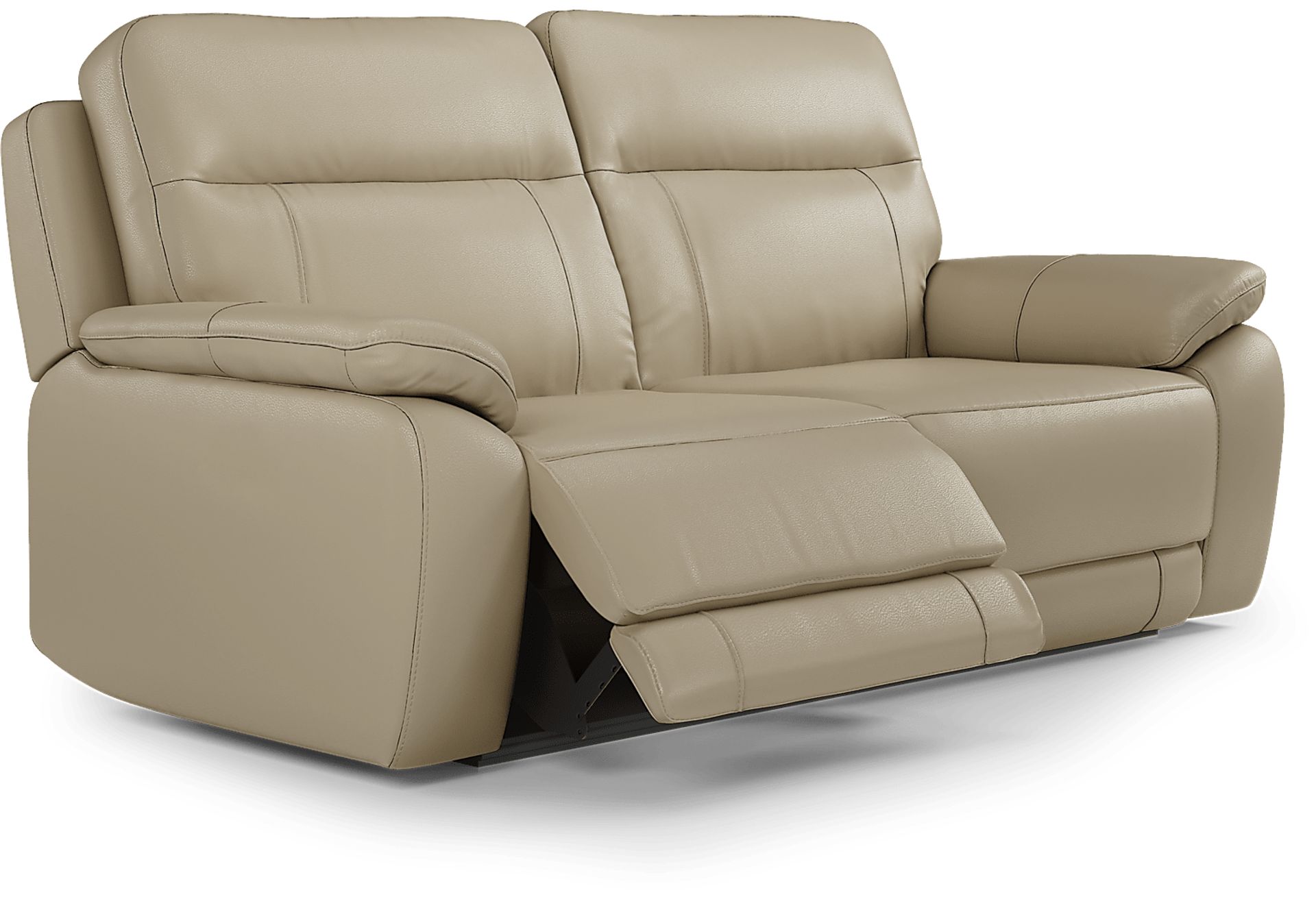 Torini Cream Leather Reclining Sofa - Image 4