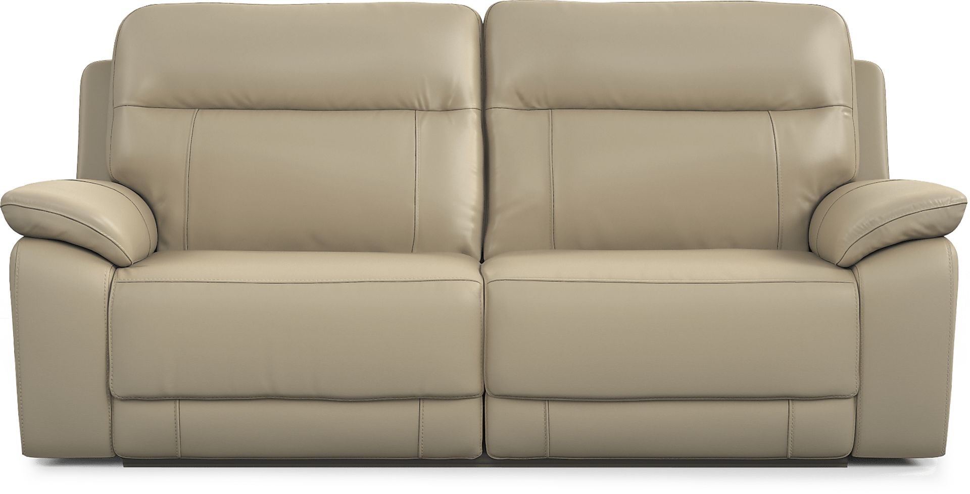 Torini Cream Leather Reclining Sofa - Image 1