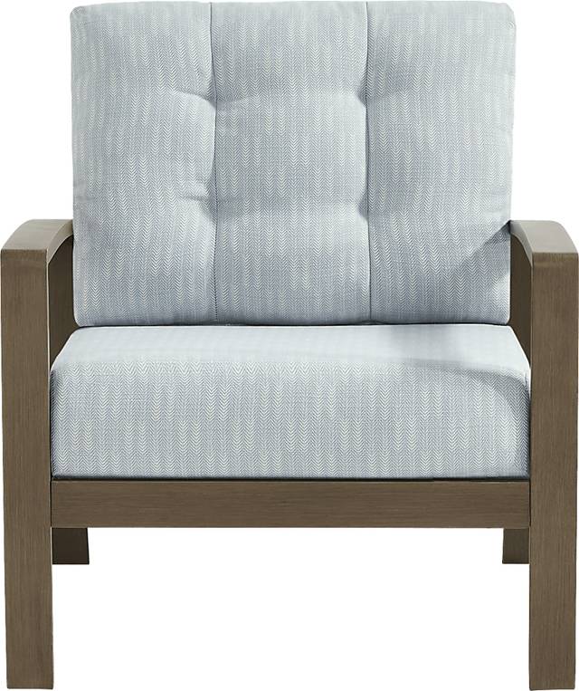 Torio Brown Outdoor Club Chair with Lake Cushions - Thumbnail - Image 2
