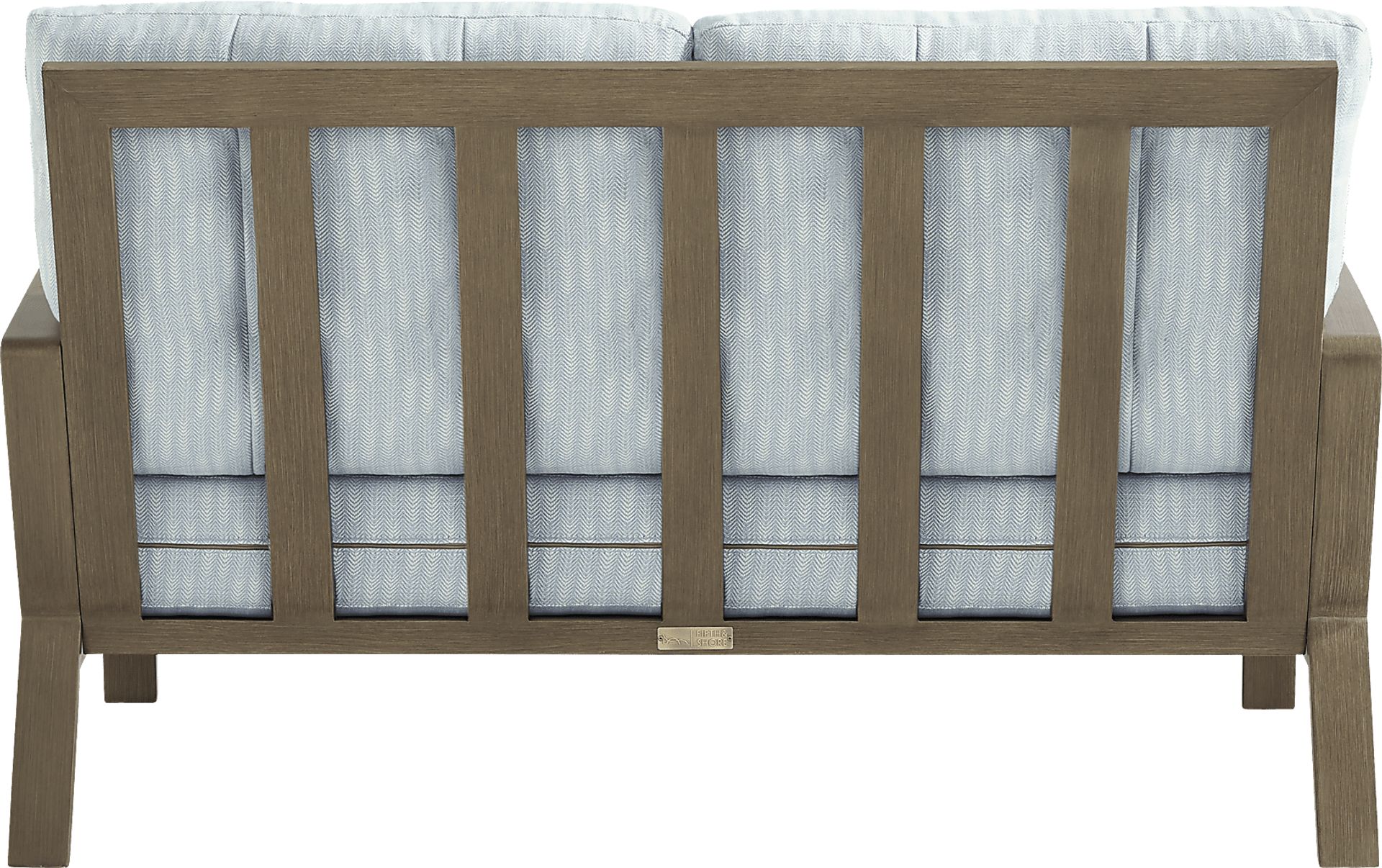 Torio Brown Outdoor Loveseat with Lake Cushions - Image 3